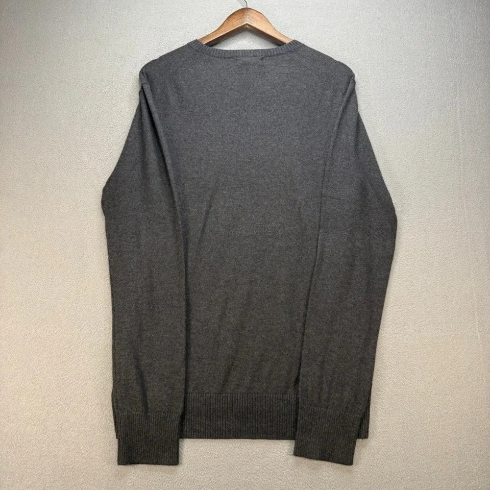 Banana Republic Sweater Silk Cashmere Crew Neck Regular Large Gray Pullover